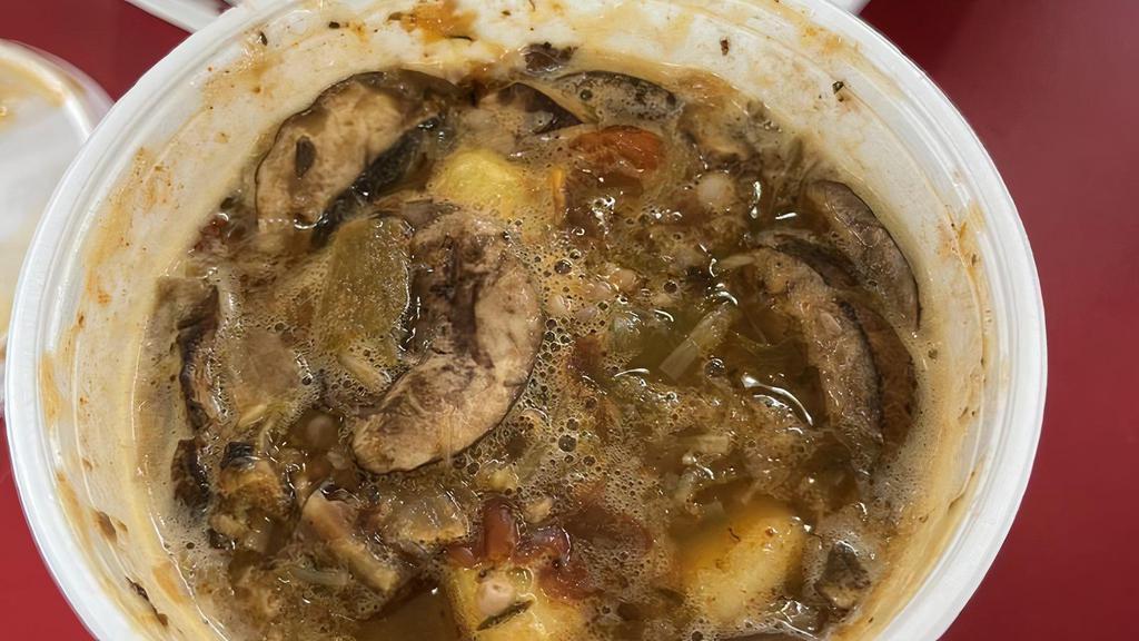 Vegan Gumbo · Yes, you heard right, vegan gumbo! The classic New Orleans okra gumbo with mushrooms, eggplant and highlighted by Chef Doucette's famous vegan apple patties.  Please inform us of any gluten allergies.