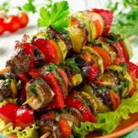 Vegetables Kebab · Seasonal vegetables marinated with greens and spices