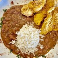 Creamy Red Beans & Rice Plate · Your choice of entrée.