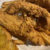 Thin Fried Catfish & Fries Platter · 
