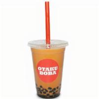 Thai Tea Boba · thai tea | half and half* | boba pearls 
*oat milk substitution available