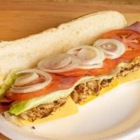 Bayahibe Special · Chicken, ham, cheese, lettuce, tomato, onion, and potatoes.