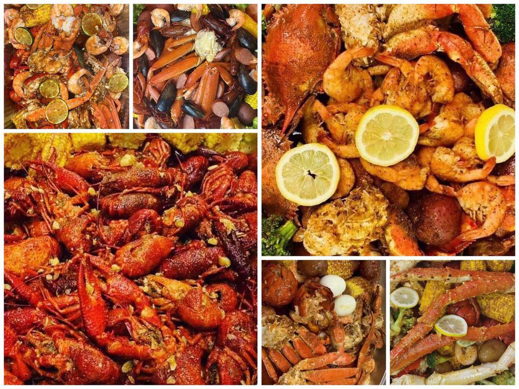 Crab World seafood restaurant · Seafood · American