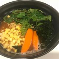 Vegetable Ramen · Tofu, spinach, carrot, corn, seaweed.