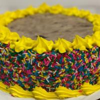 Cookies 'N' Cake Batter Surprise Ice Cream Cake · Medium cake. Two layers of our Cookies 'n' Cake Batter ice cream with a center of rainbow sp...