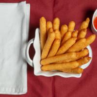 Yuca Fries · Breaded crispy fries made from the yuca root vegetable.