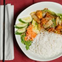 Tofu Satay · Hot, gluten free. Tofu with mixed vegetables in a spicy peanut satay sauce, made with turmer...