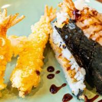 Shrimp Tempura Rice Ball · Fried tempura shrimp  with eel sauce