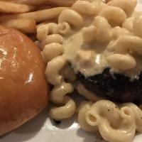 Mac & Cheese Burger · cavatappi, house cheese sauce