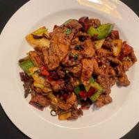 Beef With Cumin · Cilantro, Bell Pepper, Onion, Cumin, Chili Flake, Spicy