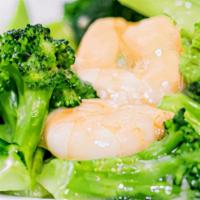 Jumbo Shrimp With Broccoli · Stir Fried, White Sauce