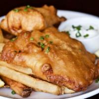 Fish & Chips · Beer Battered Fish, Fries, Tartar Sauce