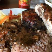 Bbq Jerk Chicken · A sweet mixture of the best Jamaican herbs and spices combined to make the juiciest jerk chi...
