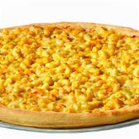 Mac & Cheese Pizza · Macaroni in a Cheese Sauce with American and Asiago Cheeses.