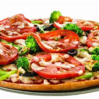 Gf Super Veggie Pizza · Cheese: Signature 3-Cheese Blend
Veggies: Mushroom, Green Peppers, Black Olives, White Onion...