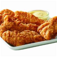 Buffalo Chicken Tenders · Crispy, breaded and lightly sauced chicken tenders. Available plain or choose your favorite ...