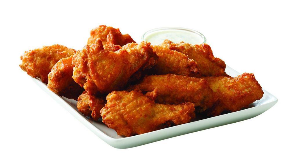 Plain Chicken Wings · Crispy, juicy, bone-in chicken wings. Available plain or choose your favorite sauce.