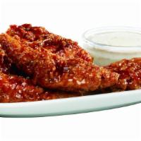 Barbecue Chicken Tenders · Crispy, breaded and lightly sauced chicken tenders. Available plain or choose your favorite ...