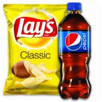 Combo Up Chips & Bottled Soda · Your choice of a 20 oz. bottled soda and a small bag of chips.