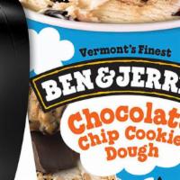 Ben & Jerry’S Chocolate Chip Cookie Dough Ice Cream Pint · Vanilla Ice Cream with Gobs of Chocolate Chip Cookie Dough