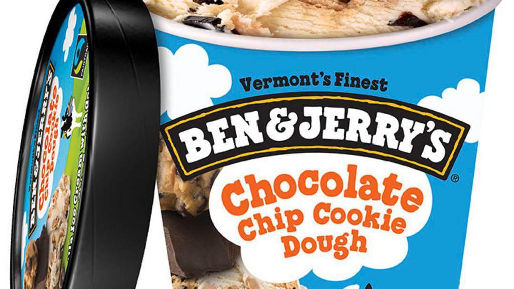 Ben & Jerry’S Chocolate Chip Cookie Dough Ice Cream Pint · Vanilla Ice Cream with Gobs of Chocolate Chip Cookie Dough