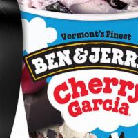 Ben & Jerry’S Cherry Garcia®️ Ice Cream Pint · Cherry Ice Cream with Cherries & Fudge Flakes