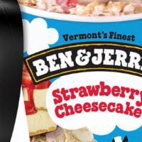 Ben & Jerry'S Strawberry Cheesecake Ice Cream Pint · Strawberry Cheesecake Ice Cream with Strawberries & a Thick Graham Cracker Swirl