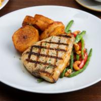 Simply Grilled Swordfish Steak · choice of two sides