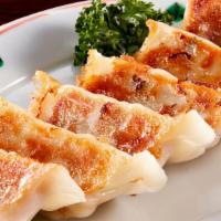 Pan-Fried Gyoza Dumplings  煎鸡肉饺子 · 