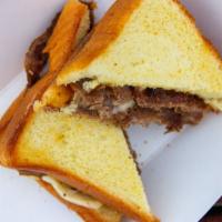 Texas Toast Ribeye Steak Grilled Cheese · with Fries
