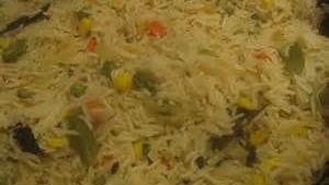 Plain Basmati Rice · Boiled plain basmati rice.