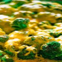 Broccoli & Cheese · Fresh steamed broccoli topped with Cheddar cheese.