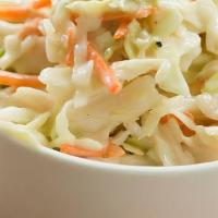 Coleslaw · A creamy and crunchy cole slaw, made fresh everyday with cabbage and carrots.