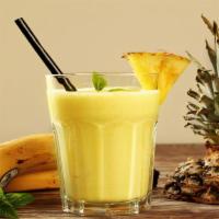 Pineapple Delight Smoothie · 100% real fruits. Pineapple, orange juice, banana.