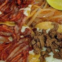 Tacos (3) · Carne enchilada chicken steak sausage.