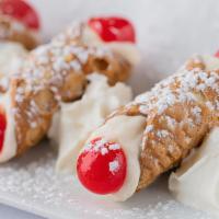 Cannoli · Delicious tube of fried dough filled with a sweet creamy ricotta filling.