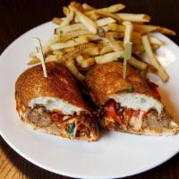 Meatball · beef and sausage meatballs, roasted red peppers,. smoked mozzarella