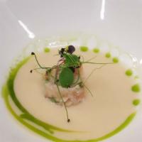 Puree Of Parsnip · Smoked trout, green apple,chive.
