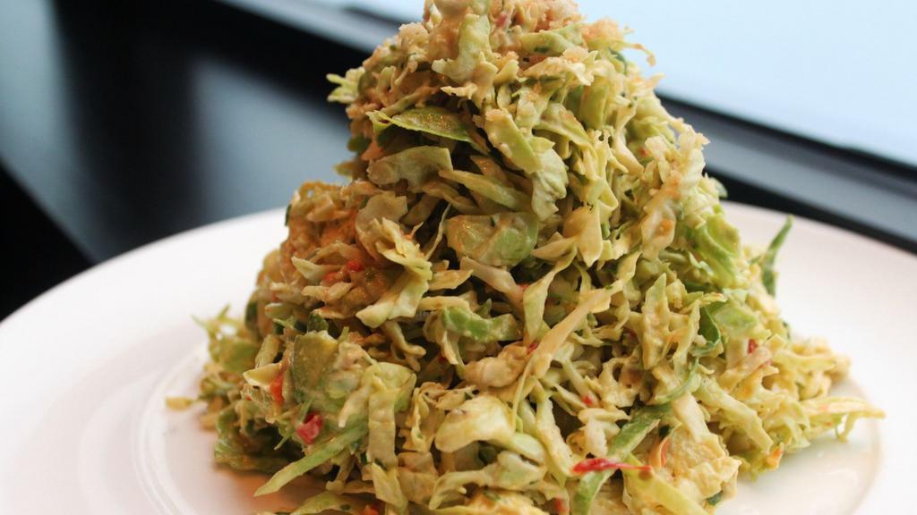 Shredded Brussels Sprouts Salad · Gluten-free. Avocado.