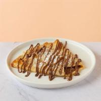 Crepes · A light, buttery crepe with optional Gianduja (Chocolate and Hazelnut), Salted Butter Carame...
