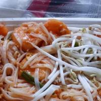 Pad Thai · Thai style noodles. Not with rice. Served with stir fried rice noodles with egg, bean sprout...