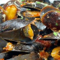 Mussels (Appetizer) · choice of marinara or garlic& oil... served with toasted ciabatta bread