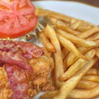 Chicken Blt Sandwich · sliced bacon, vine ripe tomatoes, shredded lettuce, Hidden Valley Ranch, grilled brioche roll
