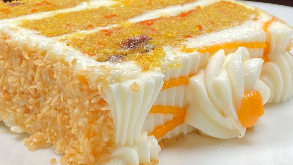 -Montilio'S- Carrot Cake · MONTILIO'S brings you a traditional New England favorite, two layers of gluten free spiced, moist carrot cake, with two layers of velvety cream cheese frosting
