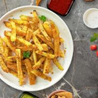 The Great Garlic Fries · (Vegetarian) Idaho potato fries cooked until golden brown and tossed with chopped garlic.
