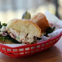 Chicken Salad · A classic sandwich using only white-meat chicken breast mixed into a seasoned mayo with shre...