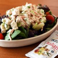 Chicken Salad (Large) · A remix of the original house salad topped with our fresh made chicken salad.