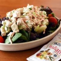 Chicken Salad (Small) · A remix of the original house salad topped with our fresh made chicken salad.