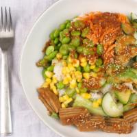 Veggie Poke Bowl · Contain raw or undercooked foods or may be cooked to order. consuming raw or undercooked mea...