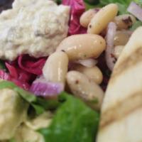 On A Pita Bread · Your choice of proteins and freshly made spreads and toppings on a hand Stretch Warm Pita!